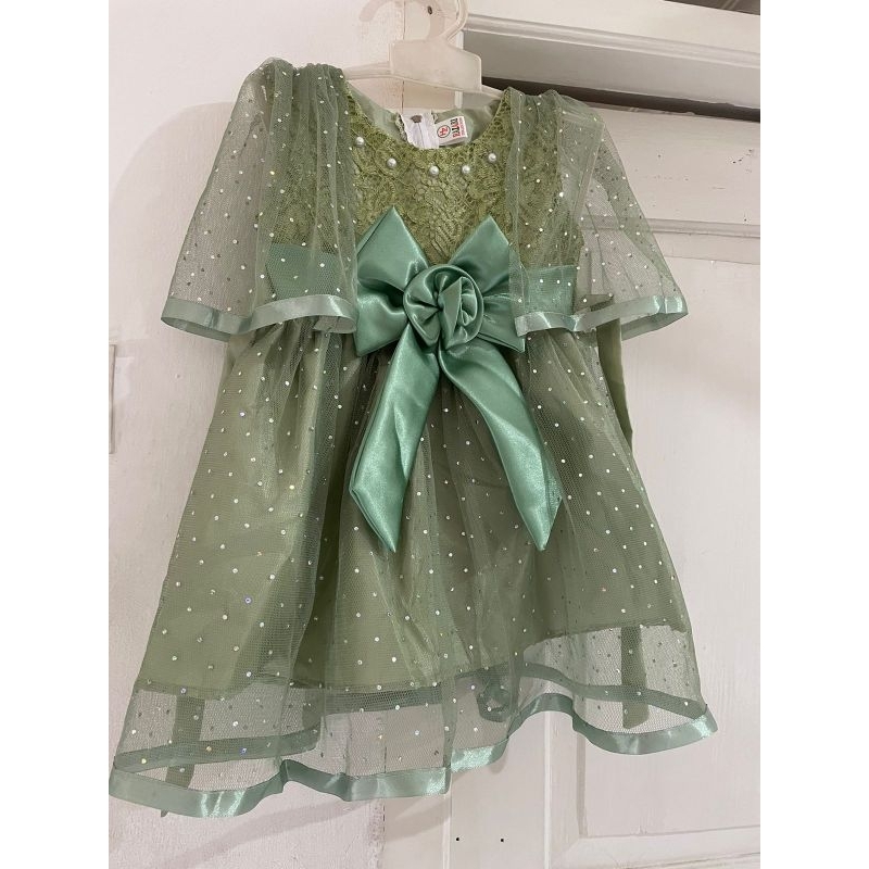 baju pesta anak/dress anak perempuan/dress tile brukat