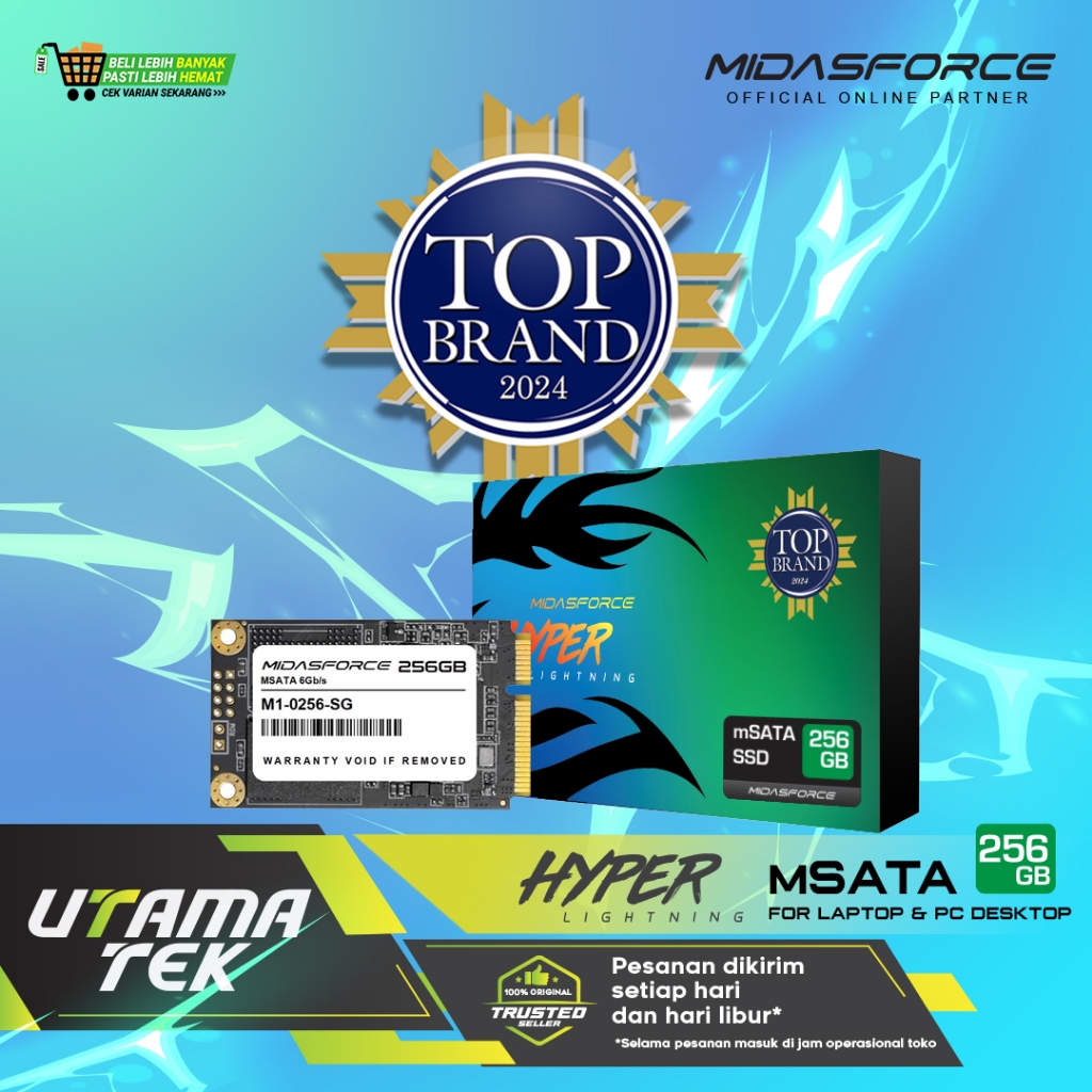 SSD MSATA 256gb mSATA 256 GB MIDASFORCE HYPERLIGHTNING