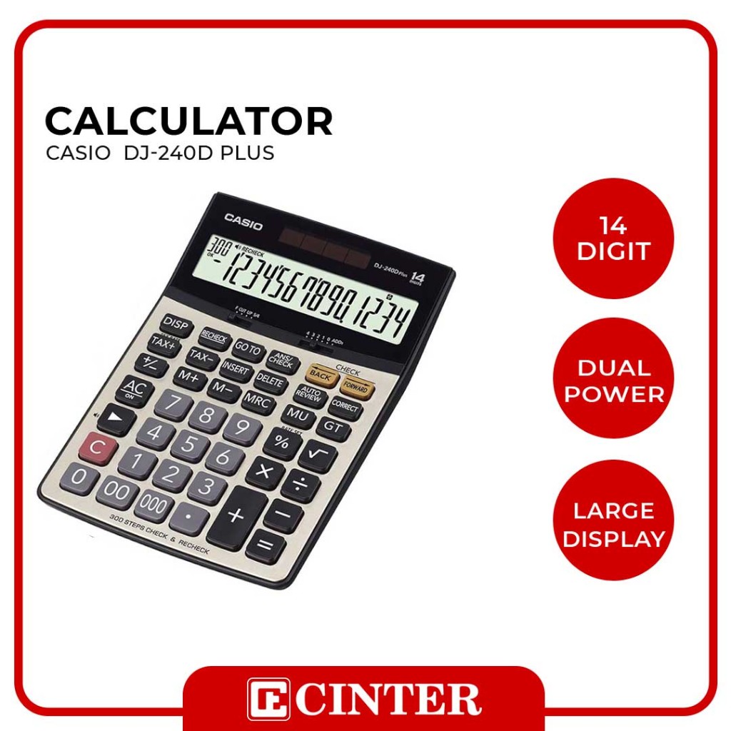 

CASIO - KALKULATOR / CALCULATOR DJ-240D PLUS 14 DIGIT