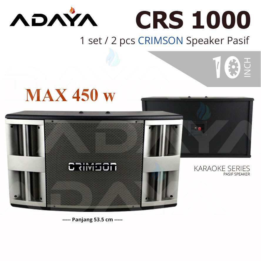 Speaker Pasif Karaoke Series 10 Inch 450 watt 1 Set CRIMSON CRS 1000 Sepasang