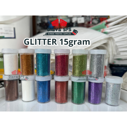 

GLITTER 15gram Kerajinan tangan/Resin/Clay/Seni Karya/Lukisan/Batik PREMIUM