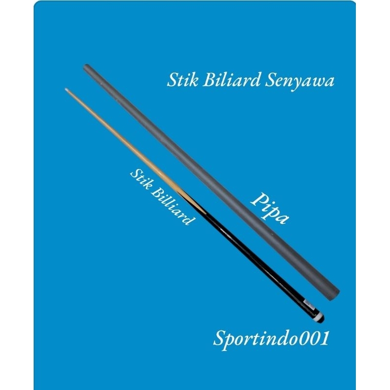 Stick / Stik Billiard Lajur (Senyawa) 12MM Biasa