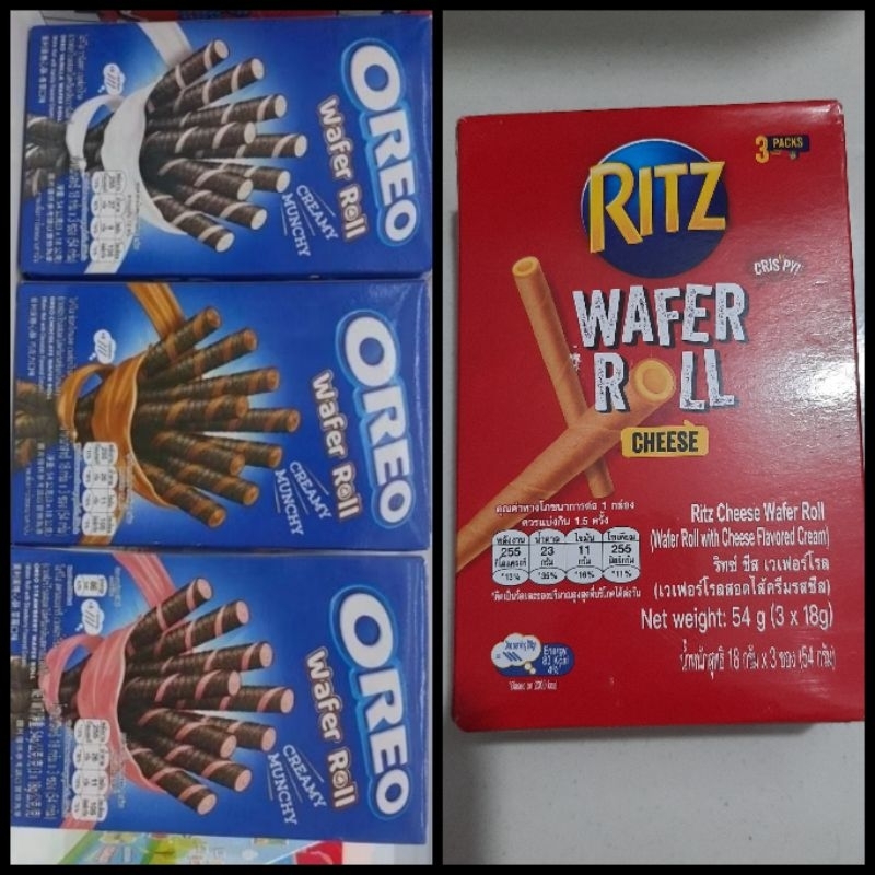 

READY Oreo Ritz Wafer Roll 54gr (18gr x 3pc) Snack Import EXP Jun-Agust25