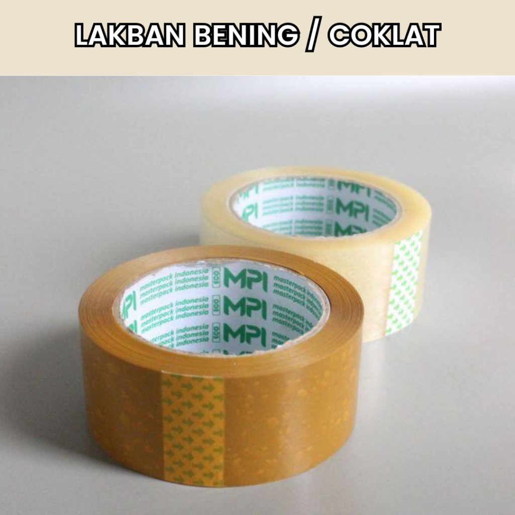 Lakban Bening 100 Yard - Lakban Cokelat 100 Yard Ekonomis Lakban Coklat 100 Yard Lakban termurah 50 
