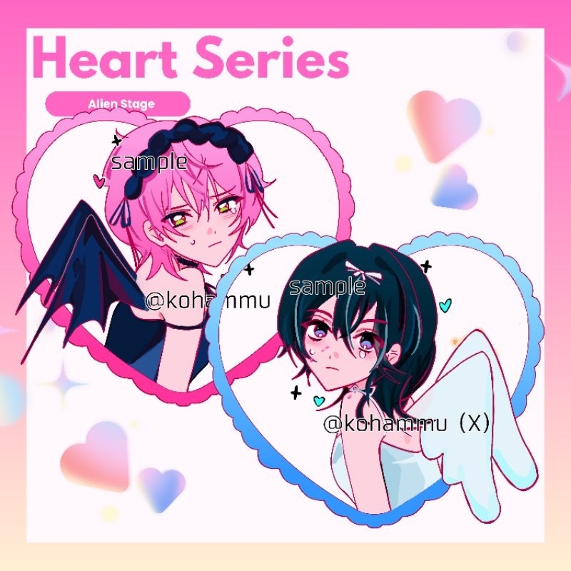 HEART SERIES | MIZI & SUA | 6 CM KEYCHAIN | ALIEN STAGE ALNST FANMERCH