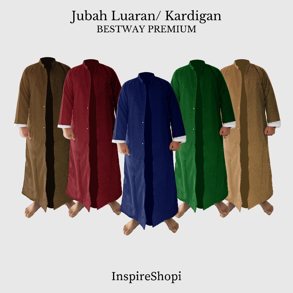 BESTSELLER Jubah luaran pria muslim / jubah belah gamis muslim TERBARU