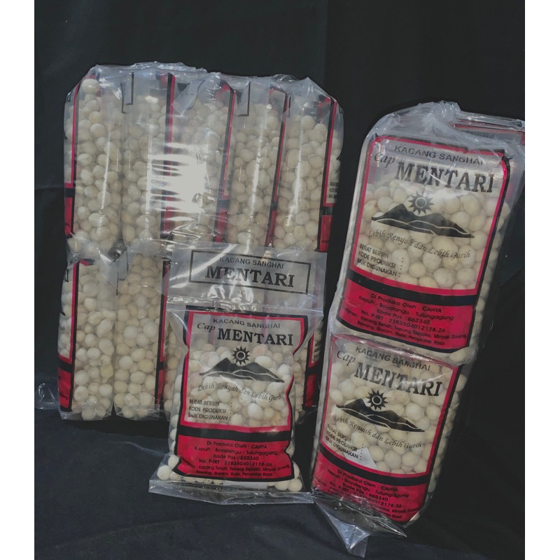 

kacang sanghai mentari 185gr isi 10pcs,enak renyah