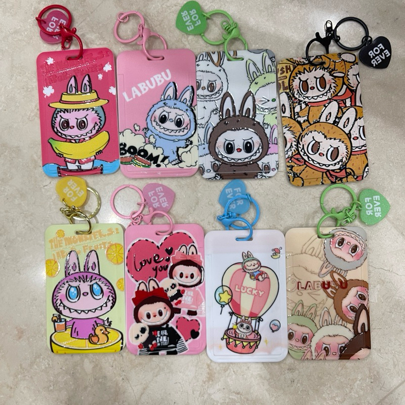 

KUMA STORE ID Card Holder / Name Tag /Lanyard Labubu / Gantungan Kartu Premium Karakter The Monster Labubu Dan Sanrio Tanpa Tali Panjang