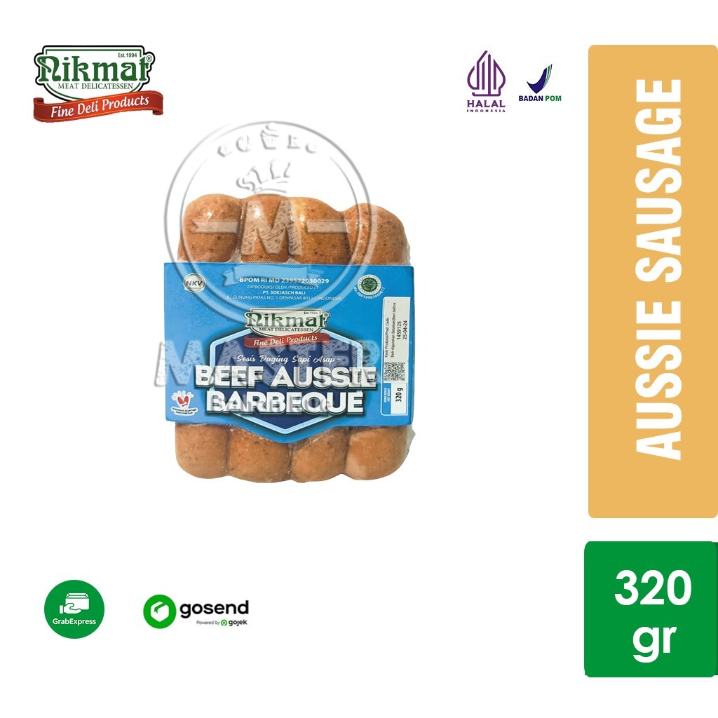 

Sosis Sapi Australia Nikmat Aussie Beef Sausages BBQ Barbeque 320gr [KHUSUS INSTANT]