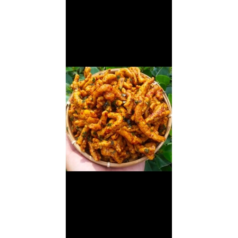 

usus krispi pedas daun jeruk 250gr cemilan ringan