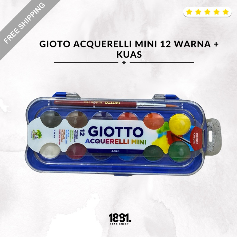 

GIOTTO Cat Air 12 Warna Diameter 30 MM Acquerelli Watercolor Alat Mewarnai LYR-351200