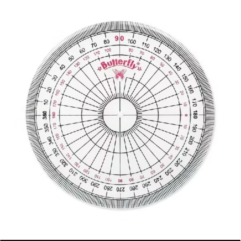 

Penggaris busur Butterfly 360/10cm Circle ( 1pak/12pcs )