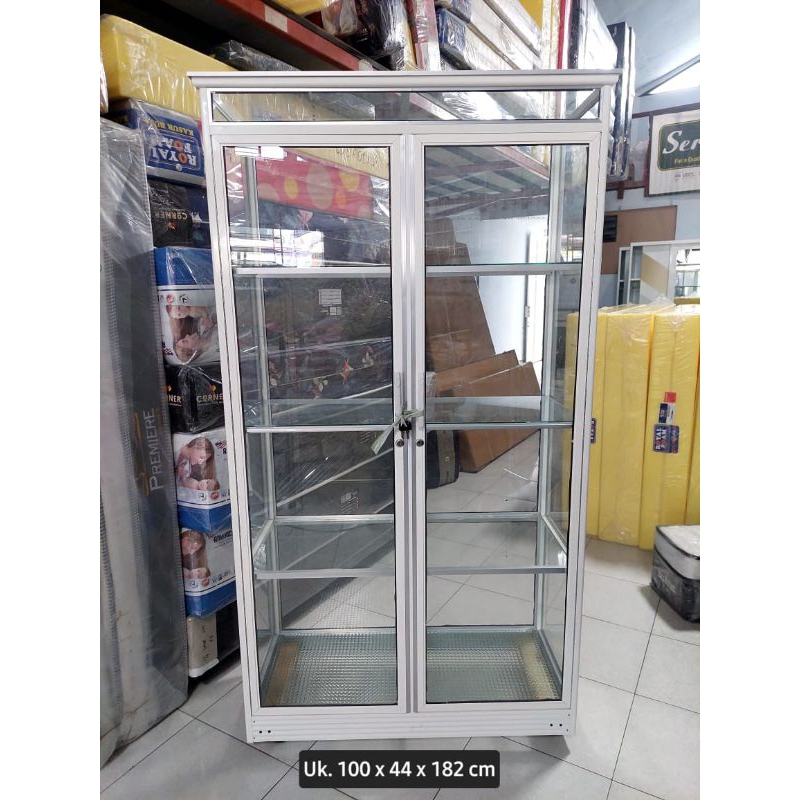Rak serbaguna / lemari aluminium 2 pintu