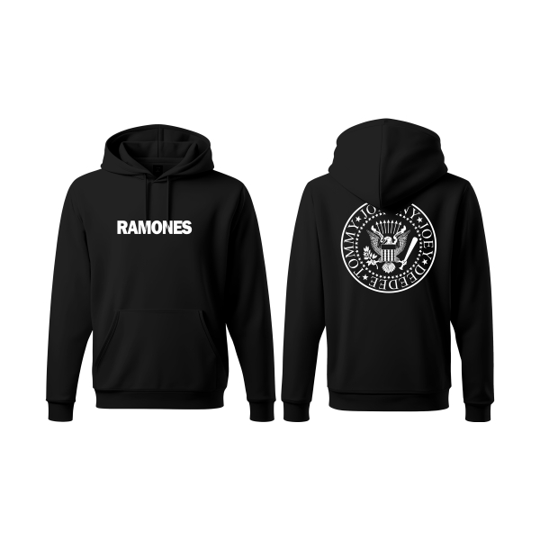 Jaket Ramones Hoodie Hitam Punk Rock Band