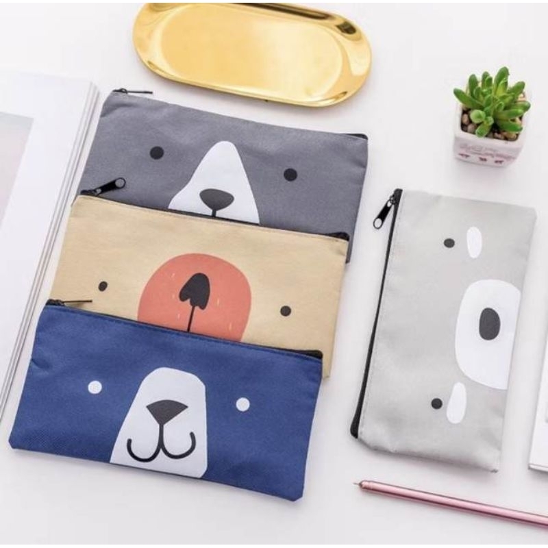 

Kotak Pensil Kain Kanvas Karakter Beruang Lucu Tempat Pensil Serbaguna Motif Doggy Dompet Pensil Canvas Gambar Hewan Tempat Penyimpanan Alat Tulis