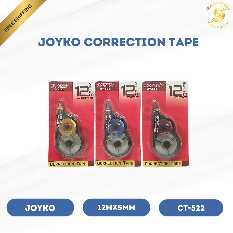 

Joyko Correction Tape | 12mx5mm | CT-522