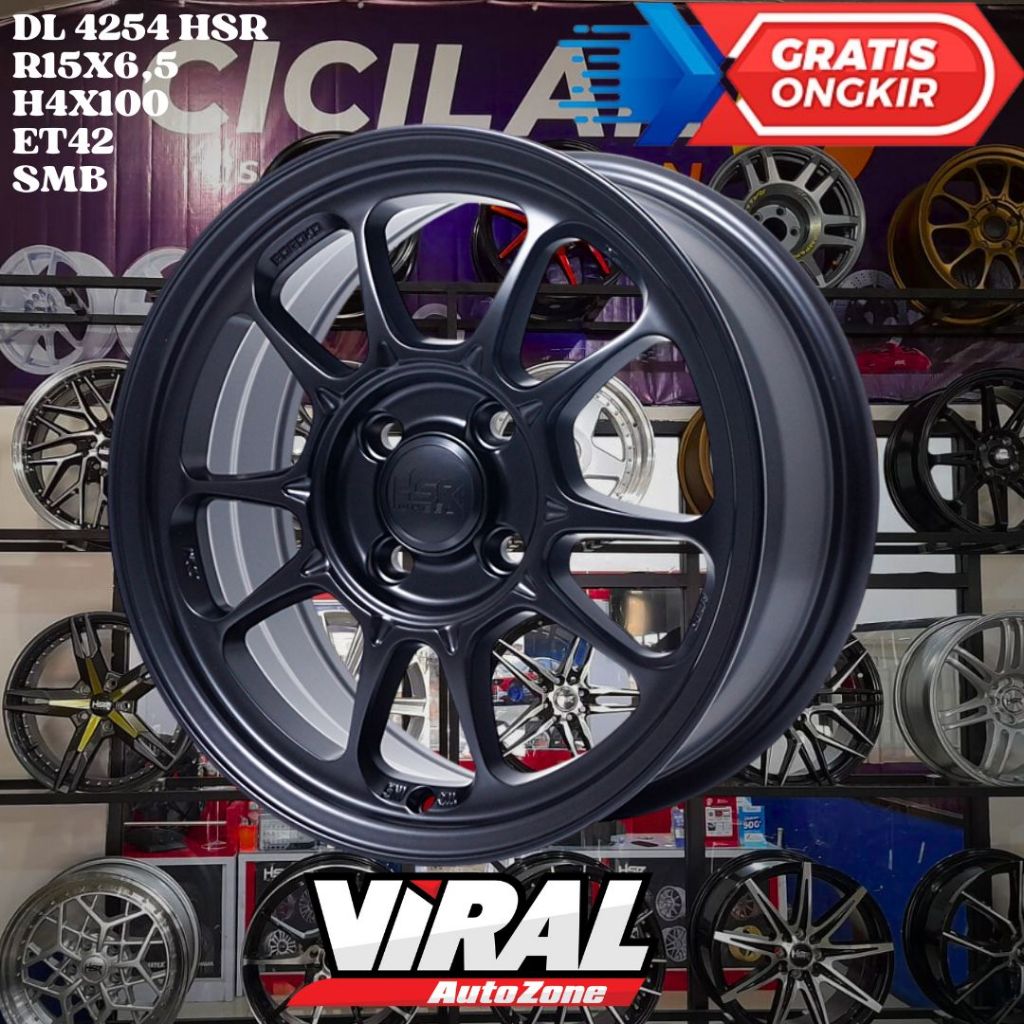 Velg Mobil YARIS , MOBILIO , AVEGA , LANCER , HSR DL RING 15 R15 BLACK