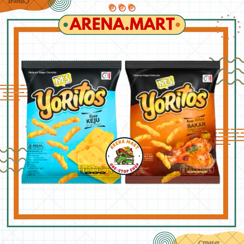 IYES YORITOS Makanan ringan ekstrudat Crackers BERHADIAH UANG JIKA BERUNTUNG 18gr