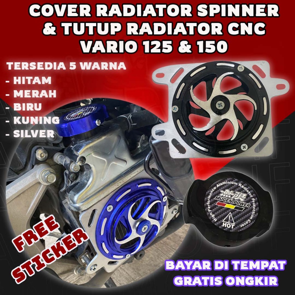 COVER RADIATOR SPINNER VARIO 125 & 150 + TUTUP RADIATOR CNC VARIO 125 & 150 COVER RADIATOR VARIO 125