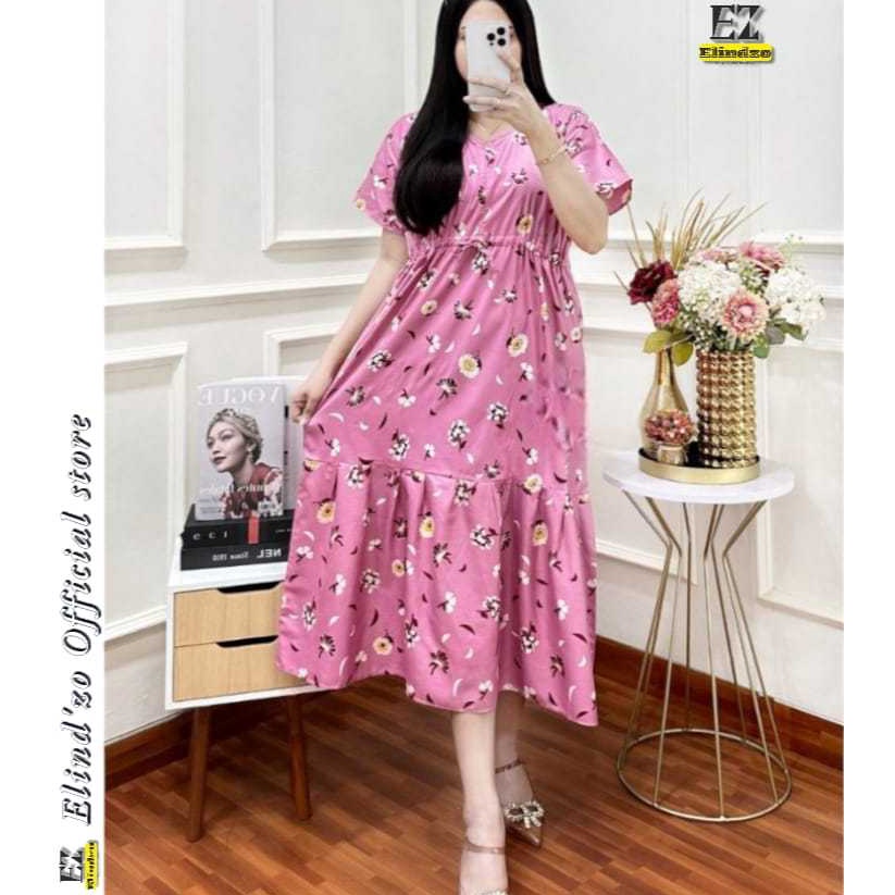 Daster Kimono Midi Dress Lengan Pendek Daster model jepang Kimono Busui Friendly