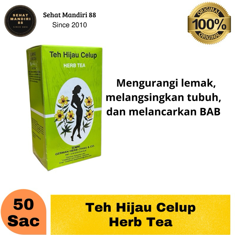 

Slimming herb tea /teh herbal langsing/ teh hijau celup isi 50 teabags
