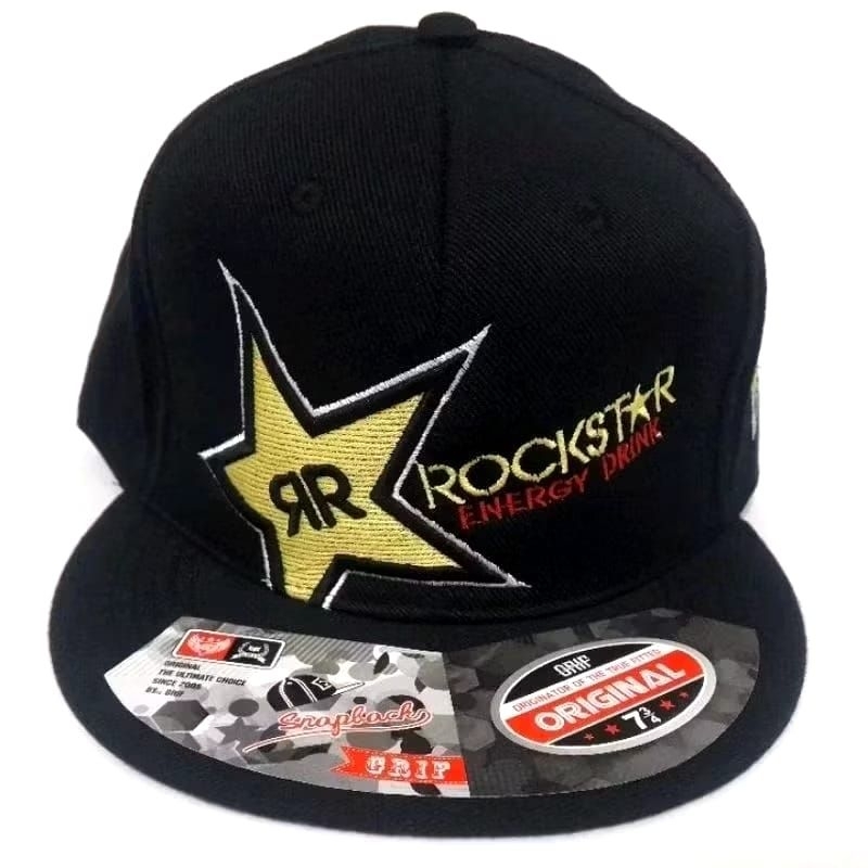 TOPI SNAPBACK RR ROCKSTAR ENERGI DRINK FULL BORDIR ORIGINAL PREMIUM