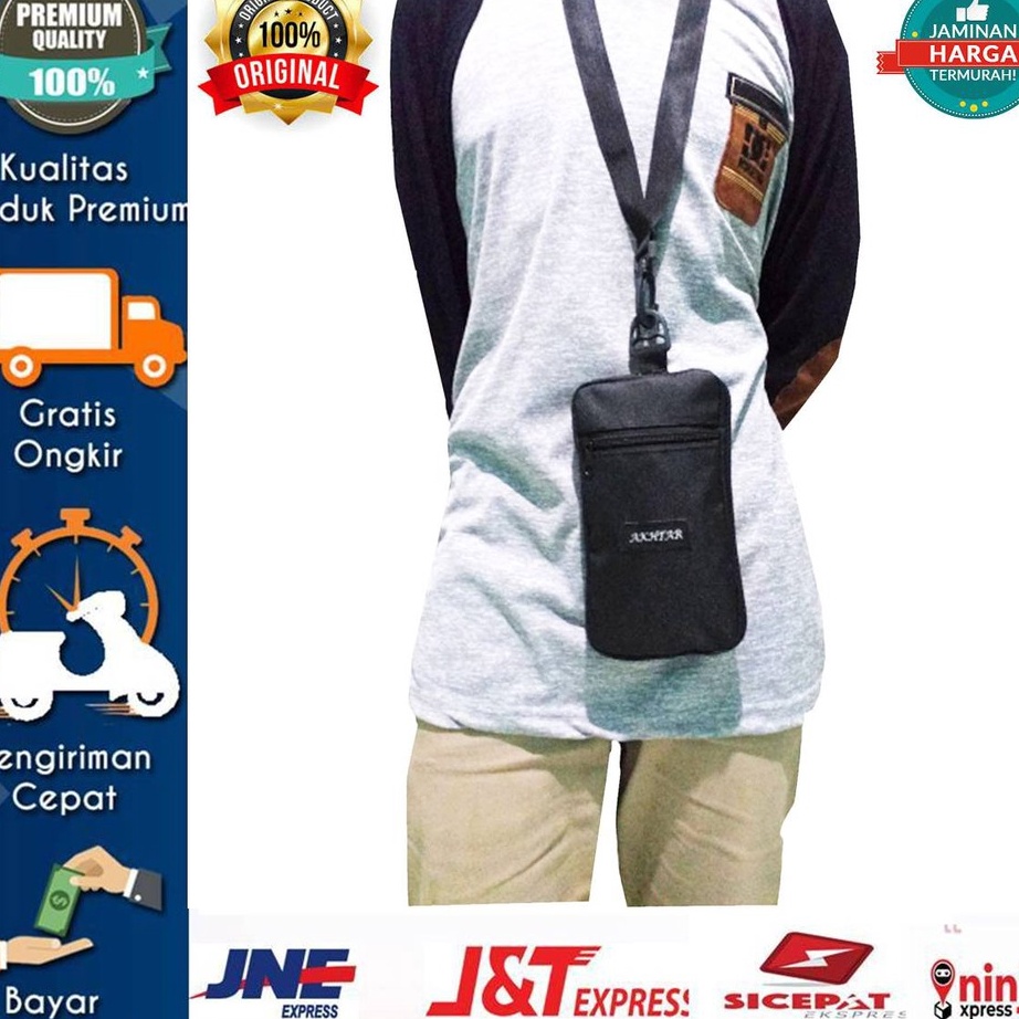 Tas hp pria wanita gantung leher tas selempang hp tas hp mini sako hangging wallet
