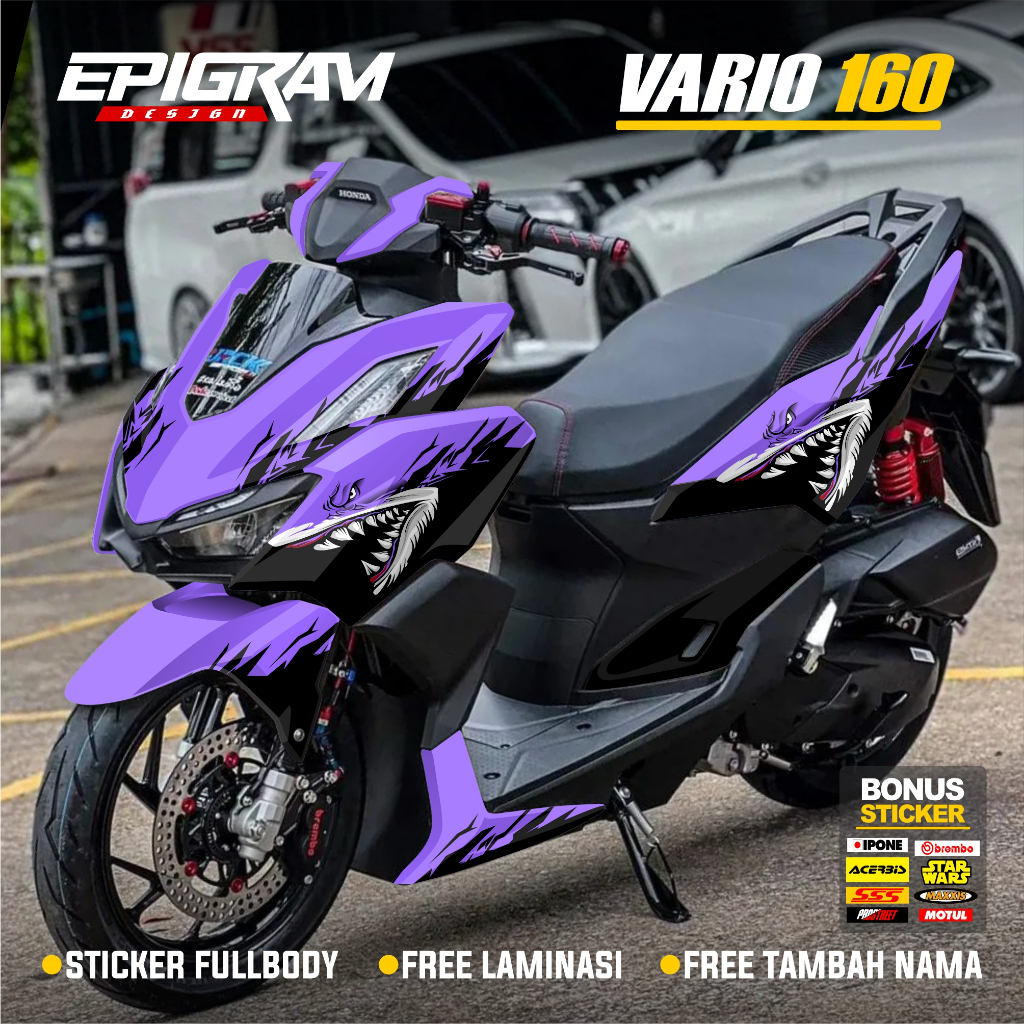 Decal Stiker Vario 160 New 2022 2023 2024 Fullbody Dekal Sticker Motor Honda Vario 160 New ABS CBS M