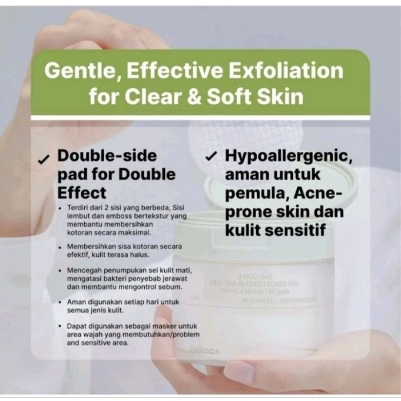 celimax Ji wo Gae cica bha blemish toner pad