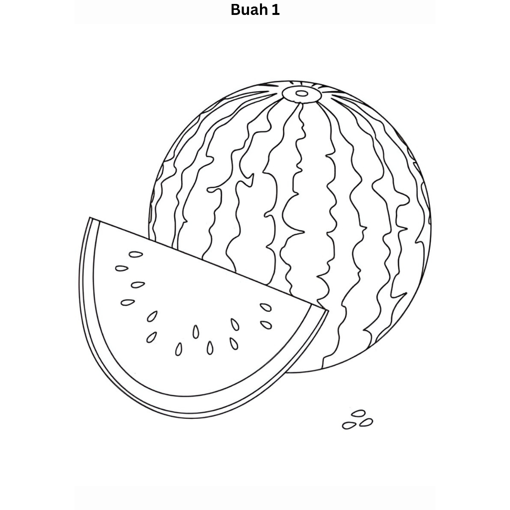 

Kertas Gambar Mewarnai Tema Buah / Kertas Mewarnai A4 / Kertas Gambar A4