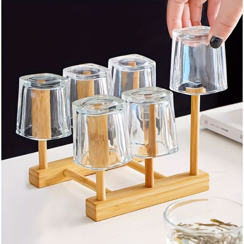 Tatakan Gelas Minimalis Kayu Murah Rak Gelas Aesthetic