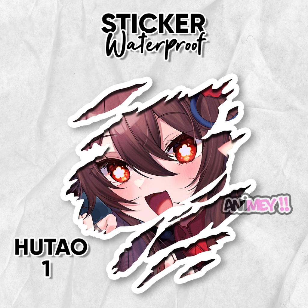 

Stiker Scratch Hutao Genshin Impact / Sticker Anime Waterproof