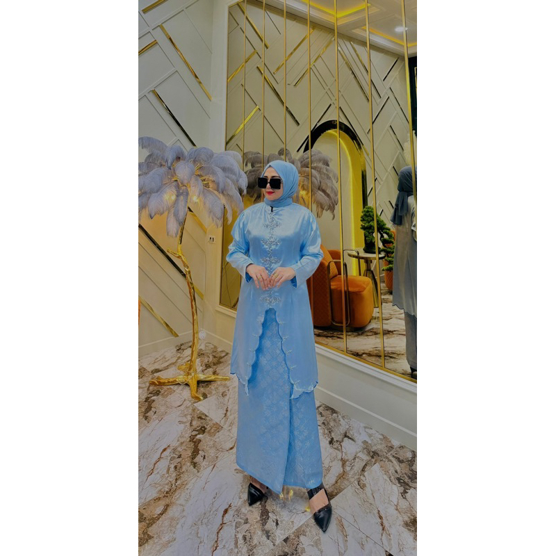 Set Malay Payet+Rok Songket - Setelan Pesta - Set Tunik Polos