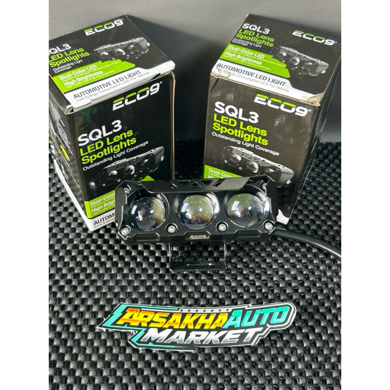LAMPU SOROT LAMPU TEMBAK ECO9 3 MATA ORIGINAL ORI ASLI LUMINOS LED NINE