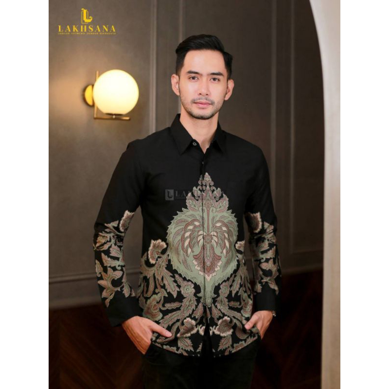 kemeja batik pria casual lengan panjang motif Modern Premium high quality terbaru size M L XL XXL gr