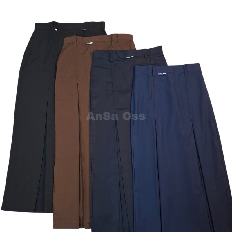 [TOKO ANDA] Rok Panjang Span SMP Rempel 2 - Biru tua/Kopi/Blueblack/Hitam