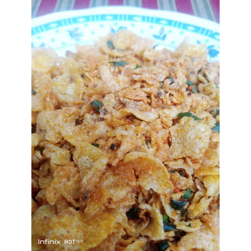 

Emping jagung Pedas daun jeruk 200 gram