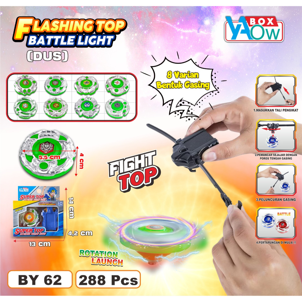 PROMO Mainan Anak GASING FLASHING TOP Mainan Gasing Anak Laki laki