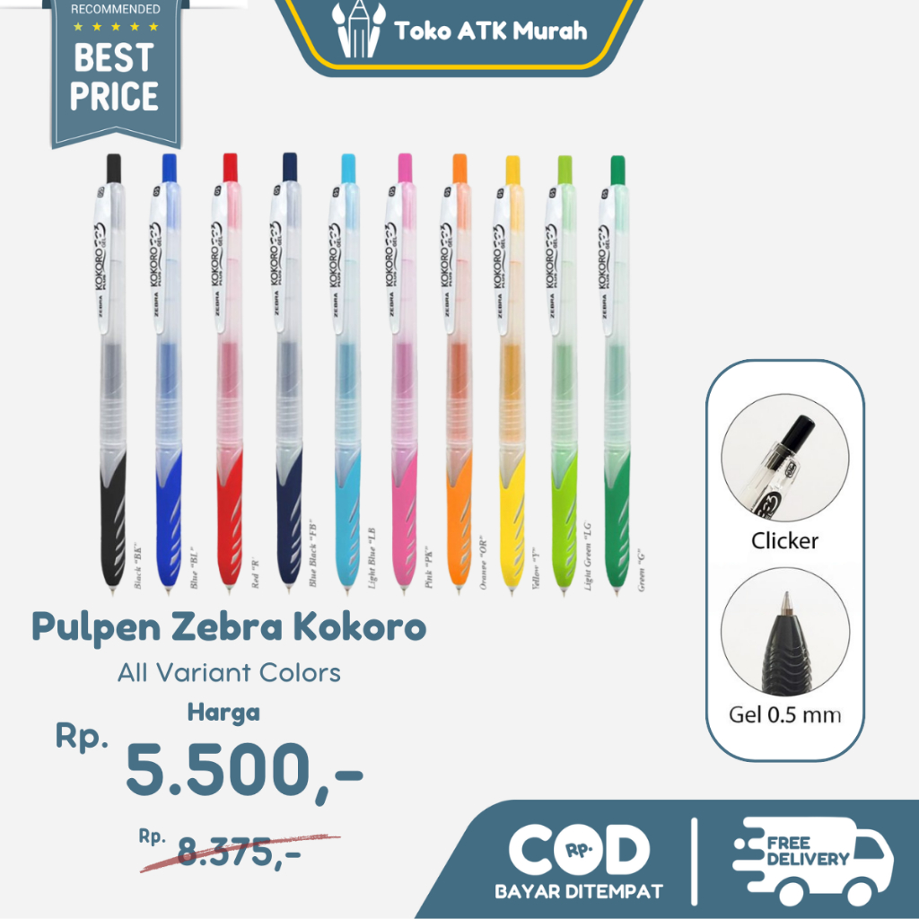 

Pulpen Zebra Kokoro Gel Pen