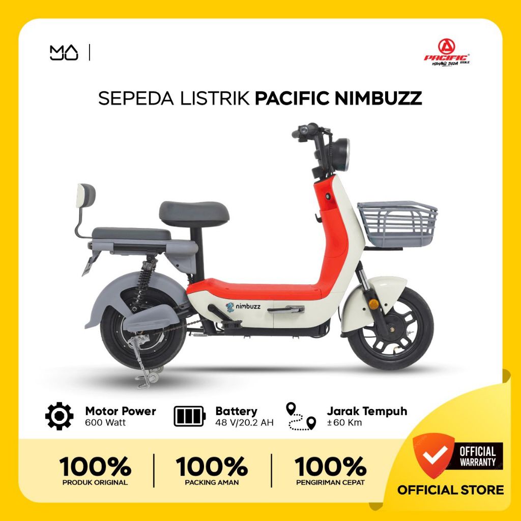 Sepeda Listrik Pacific Nimbuzz Elektrik E Bike 500Watt - Garansi resmi