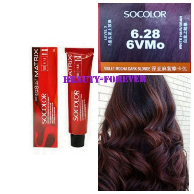 MATRIX SOCOLOR NO. 6.28 / 6VMo VIOLET MOCHA DARK BLONDE. 90ML