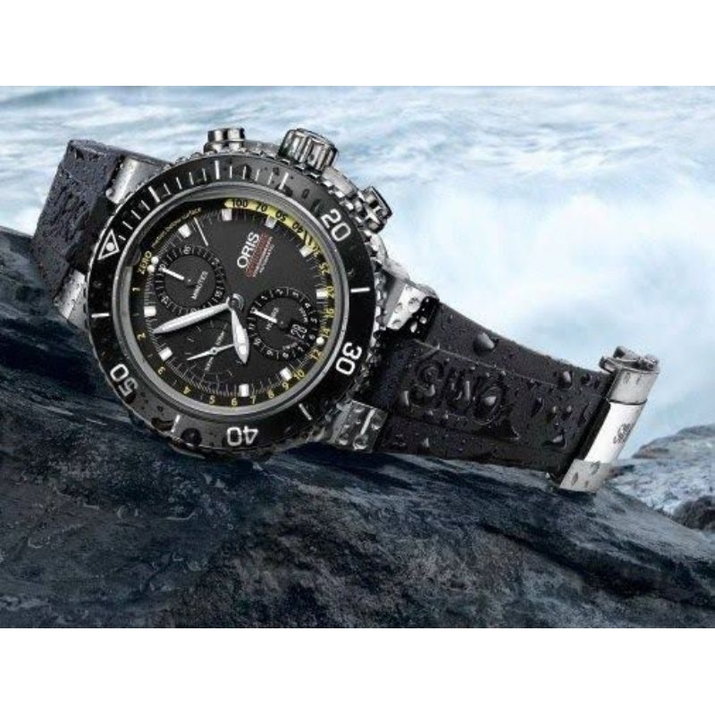 jam tangan sport Oris pro diver krono besar