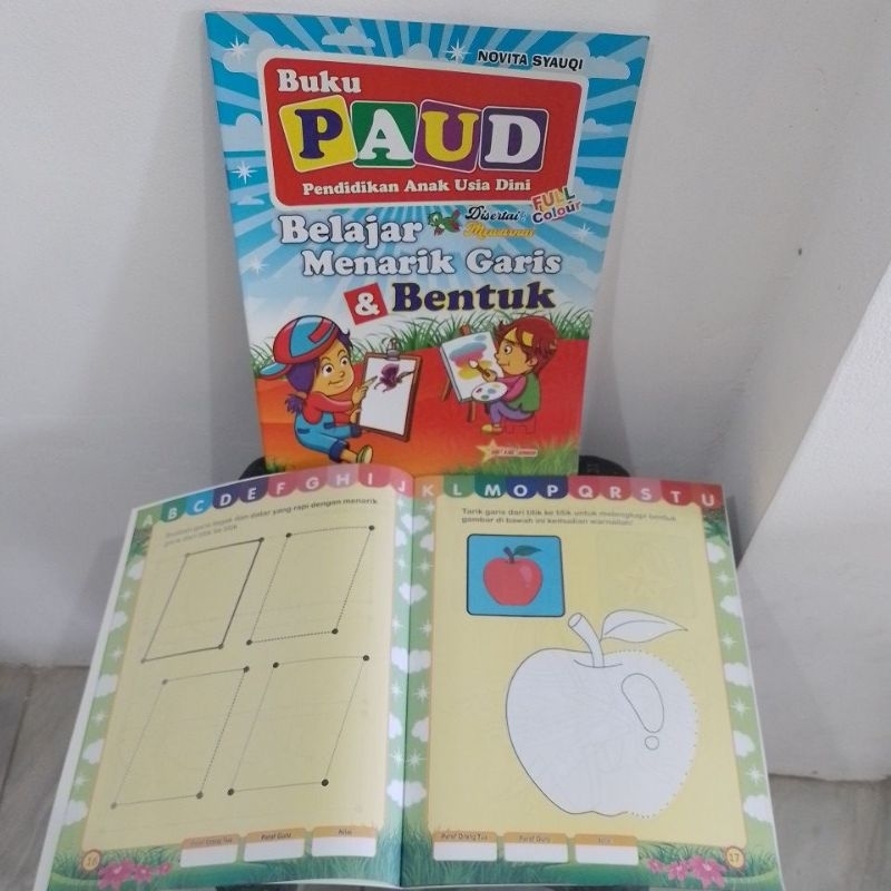 BUKU PAUD BELAJAR MENARIK GARIS & BENTUK - BUKU KHUSUS ANAK-ANAK - BUKU PAUD-PG-TK
