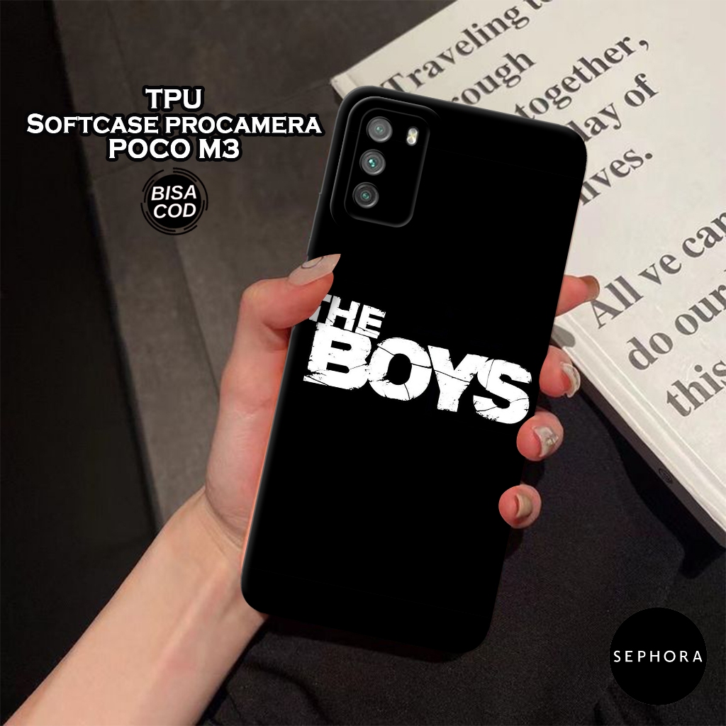 Case POCO M3 Terbaru - Fashion Case Hitam - Softcase POCO M3 Terbaru - Case Pro Camera - Casing POCO