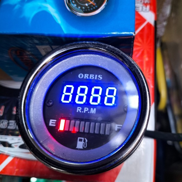 RPM + Ampere Bensin Digital Motor ORBIS Universal