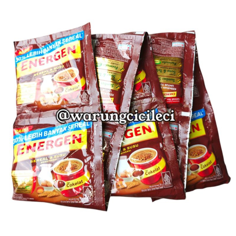 

ENERGEN - SEREAL & SUSU BERSINERGI RASA COKELAT 35g x 10pcs ( 1 RENCENG )