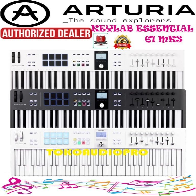 Arturia KeyLab Essential 61 mk3 61-key Keyboard Controller Arturia 61