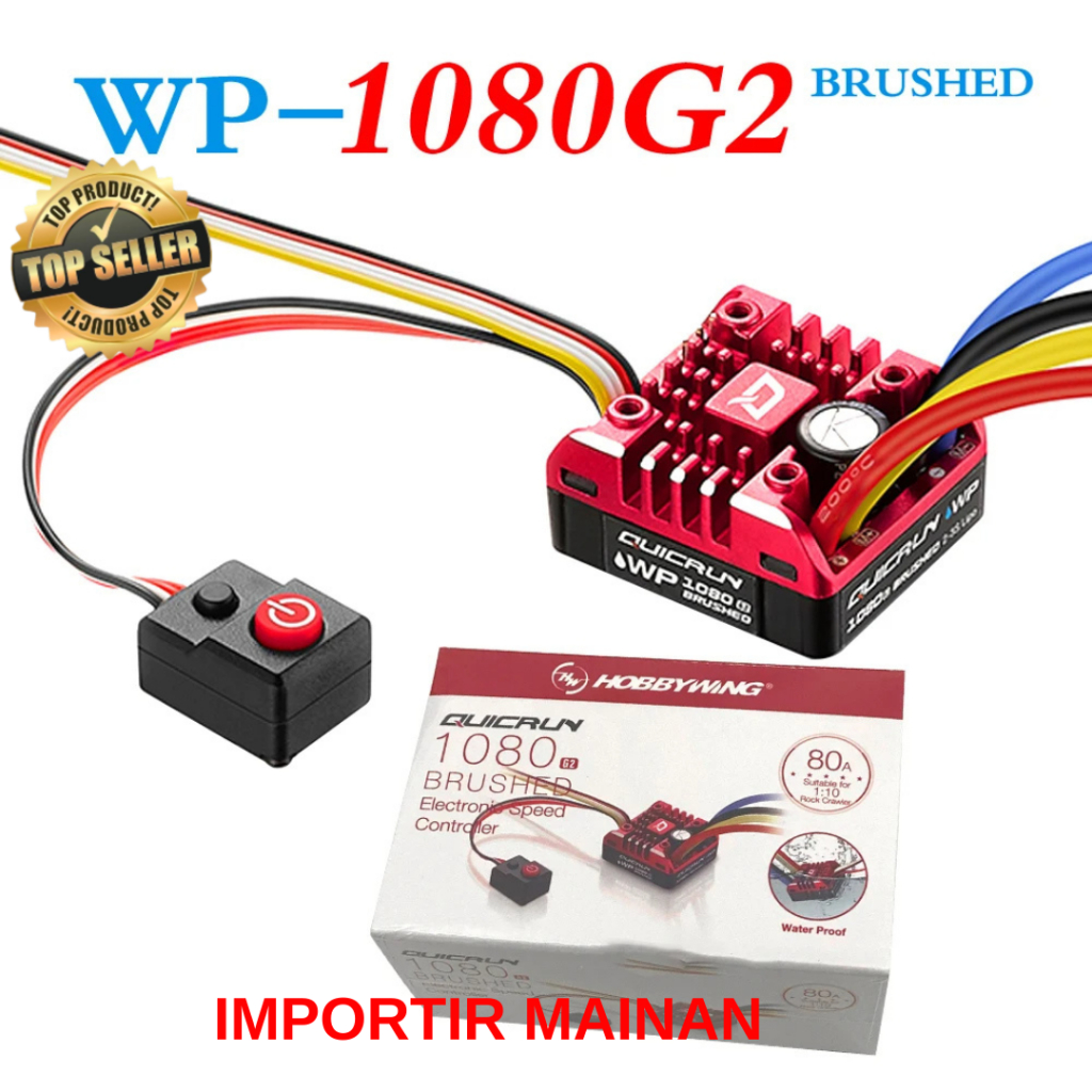 Hobbywing quicrun WP 1080 G2 ESC brushed 80A rc crawler 1:10 1:8
