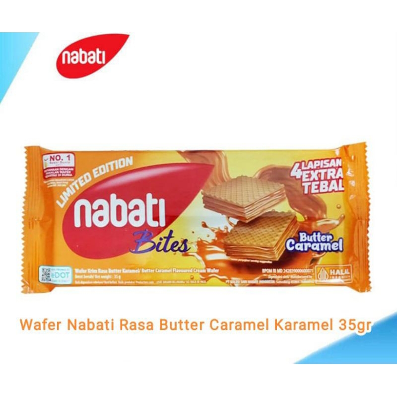 

WAFER NABATI RASA BUTTER CARAMEL 35gr ( EXP JUNI 2025)