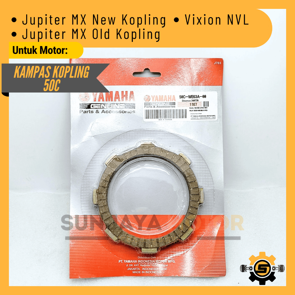 Plat Kopling Original Yamaha 50C Kampas Kopling Jupiter MX Old Coupling MX New Kopling Vixion NVL Ka